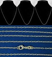 3 New Dainty Long Link Stamped 925 Chains. 18" Long Each