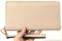 New Women's Large Clutch Purse With Spots For 8 Credit Cards. Button Pouch, Zippered Compartment & 2 Spots For Cash, 5" &times; 9.25"