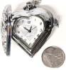 3 Pocket Watches : Filigree Heart Locket, Budapest Parliament & New Route 66 America's Highway Motorcycle, Each on Chains Up To 30" Long - 3