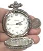 3 Pocket Watches : Filigree Heart Locket, Budapest Parliament & New Route 66 America's Highway Motorcycle, Each on Chains Up To 30" Long - 4