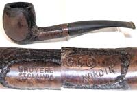 Vintage GOC NORDIK Bruyere St Claude Hand-Carved Smoking Pipe, 5.75" Long, Previously Smoked