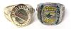 2 Vintage Size 11 Men's New York Rangers NHL Stanley Cup l Molson Canadian & Dallas Stars Stanley Cup Champions Rings