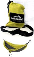 Castaway All-In-One Double Travel Hammock, 118" Long &times; 79" Wide, Holds 2 People Up To 400lbs