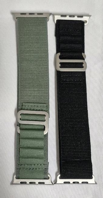 2 New Alpine Loop Watch Bands - Green & Black