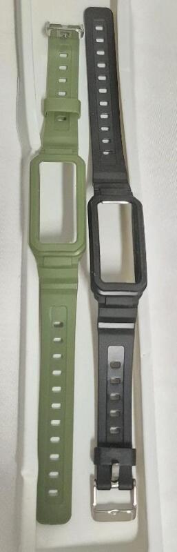 2 New Halo View fitness Tracker Watch Bands - Olive Green and Black
