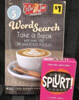 New SPLURT Card Game ages 14+ & Word Search Book
