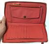 New Coral Purse Clutch, Room For 8 Cards, Button Pouch. Zippered Pocket + 2 Spots For Cash, 5" &times; 9" - 2
