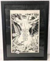 Original Vintage 1990 " DEATH RATTLE : Dr Wrotwang's Wratzwerks " Comic Art by TOM SUTTON (1937 - 2002) - Chapter 7, Page 8 (Finale) - Professionally Framed & Matted, 17" &times; 23"