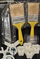 New Wrench Set, 2x Paint Brushes, 4x Utility Hooks (Drill-less Mounted) & 4x Clips