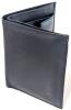 New Genuine Leather Navy Bifold Wallet, 4" &times; 4.5" - 2