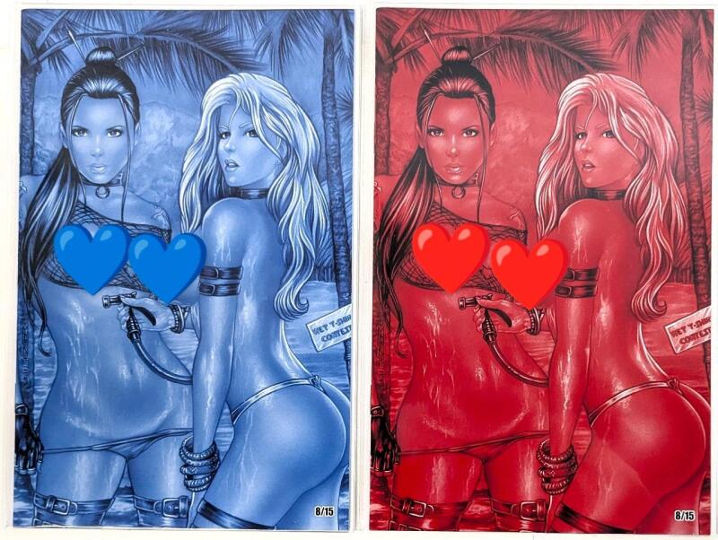 [Adults Only] 2 NOTTI & NYCE 8/15 Vol 2 Issue 3D, Naughty Variant Covers, Counterpoint Entertainment Comics, Bagged and Boarded