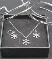 New Snowflake Jewelry Set & 2 Cuff Bracelets
