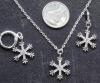 New Snowflake Jewelry Set & 2 Cuff Bracelets - 4