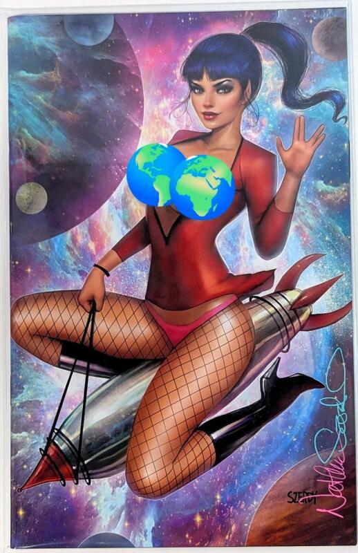 [Adults Only] SIGNED Zirty Girlz #2 Star Trekkie Girl Topless Vulcan, Naughty Variant Cover, Comic Book, Signed By Nathan Szerdy With Certificate of Authentication, From Artist's Private Collection