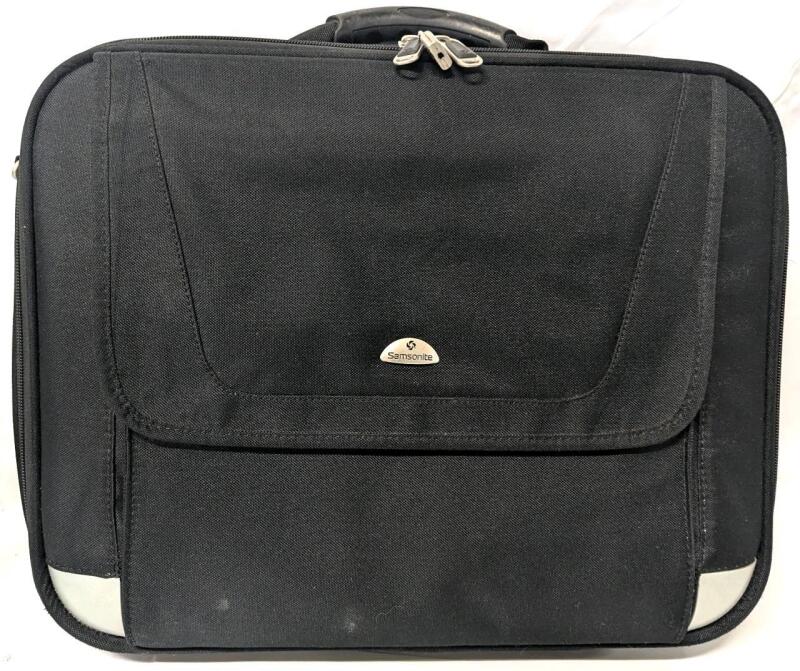 SAMSONITE Laptop Briefcase, 18" &times; 3.5" &times; 13.75", Without Crossbody Strap / Key Fir Travel Lock