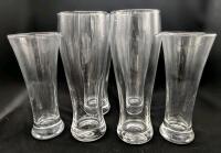 6 Pilsner Beer Glasses, 7.25" - 8.25" Tall, No Chips or Cracks
