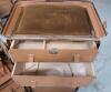 Antique 1910-20s Hartmann Wardrobe Steamer Trunk . Travel Luggage Designed with Unternal Drawers and Hanging Compartments for Clothing. Measures 26.5"&times;22"&times;38 &frac34;" - 2