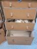 Antique 1910-20s Hartmann Wardrobe Steamer Trunk . Travel Luggage Designed with Unternal Drawers and Hanging Compartments for Clothing. Measures 26.5"&times;22"&times;38 &frac34;" - 3