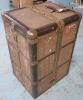 Antique 1910-20s Hartmann Wardrobe Steamer Trunk . Travel Luggage Designed with Unternal Drawers and Hanging Compartments for Clothing. Measures 26.5"&times;22"&times;38 &frac34;" - 6