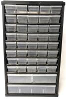 Plastic Tool & Bits Organizer, 6" &times; 5.75" &times; 20.5" Tall, Wall-Mountable