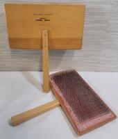 Vintage Pair Sue-Sam Products Hand Wool Carders .