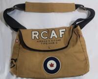 Red Canoe RCAF Shoulder Bag - RCAF Heritage Collection . Heavy Cotton Twill with Appliqu&eacute; Patches , Adjustable Shoulder Strap , Measures 14&Prime;&times;3.5&Prime;&times; 11&Prime;