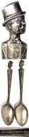2 Vintage CHARLEY MCCARTHY by Lorna Silver Plate Collectable Spoons, 6" Long Each