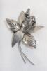 Vintage Women's 925 Mexico Silver Floral Brooch . See photos for size