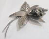 Vintage Women's 925 Mexico Silver Floral Brooch . See photos for size - 2