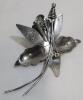 Vintage Women's 925 Mexico Silver Floral Brooch . See photos for size - 3
