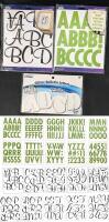 3 New Packs of Alphabet Stickers + Bulletin Letters : Font: Futura Regular, Script & Block Glitter, Letters 2.75" Tall, 35, 121 & 145 Pieces Per Pack