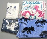 4 New Personalized Minky Soft Throw Blankets Up To 60" &times; 50" - Great For Pet Beds, Donating & Animal Shelters
