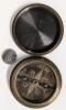 New Brass Compass With Screw-On Lid in Wooden Gift Box, Compass 2 ⅜" in Diameter - 2