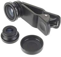 New 3 in 1 Universal Clip Lens Fisheye Macro Super Wide-Angle Black For iPhone 6S, 6S Plus, 6 , 6 Plus , 5S, 5/Samsung/HTC IPad/ TabletPC/Laptops