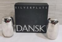 Dansk Silverplate Salt & Pepper Shaker Set w/Original Box .