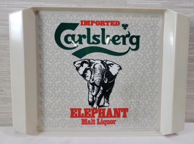 Carlsberg Elephant Malt Liquor Bar Tray . Measures 14 ⅜"&times;10 &frac34;" .