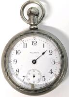 Presumed Antique Waltham Pocket Watch, Unable To Lift Workings from Case to Confirm, Missing Hour Hand, Ticking, Similar to No. 1 Model 1883 Size 18s 7 Jewels
