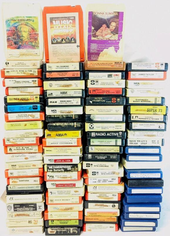 75+ Vintage Contemporary 8-Track Tapes : The Beatles, Billy Joel, ABBA, Boney M, Soundtracks, Sound Effects, User-Recorded + More