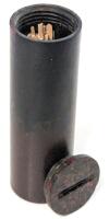 Vintage SMK 4oz Screw-Top Bakelite Toothpick Container, 2.75" Long