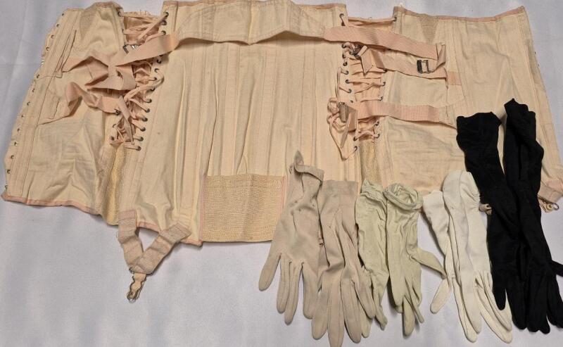 Vintage Women's Corset & Gloves