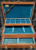 Vintage Wooden Jewelry Box Her Majesty - 13.5 x 9 x 5.5"