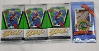 2025-26 Upper Deck MVP NHL Hockey Sealed Trading Card Wax Packs &times;3 & 1991 Ultimate Hockey Sealed Trading Card Wax Pack &times;1
