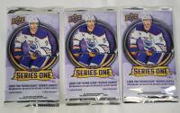 2025-26 Upper Deck Series One NHL Hockey Sealed Trading Card Wax Packs , Three (3) Sealed Packs