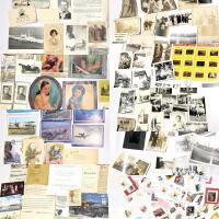 Antique (1917) to Vintage Ephemera : Photos, Prints. Slides, Stamps, Pamphlets, Christmas Cards, Bereavement Cards, 4/5 Dionne Quintuplets, Clippings + More!
