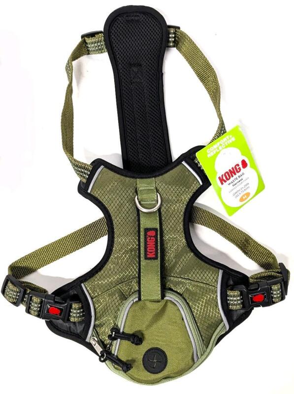 New Medium-Size Dog (Girth 21" - 29") KONG Reflective Waste Bag Harness