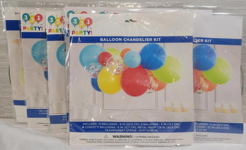 Seven (7) New Balloon Chandelier Kits .