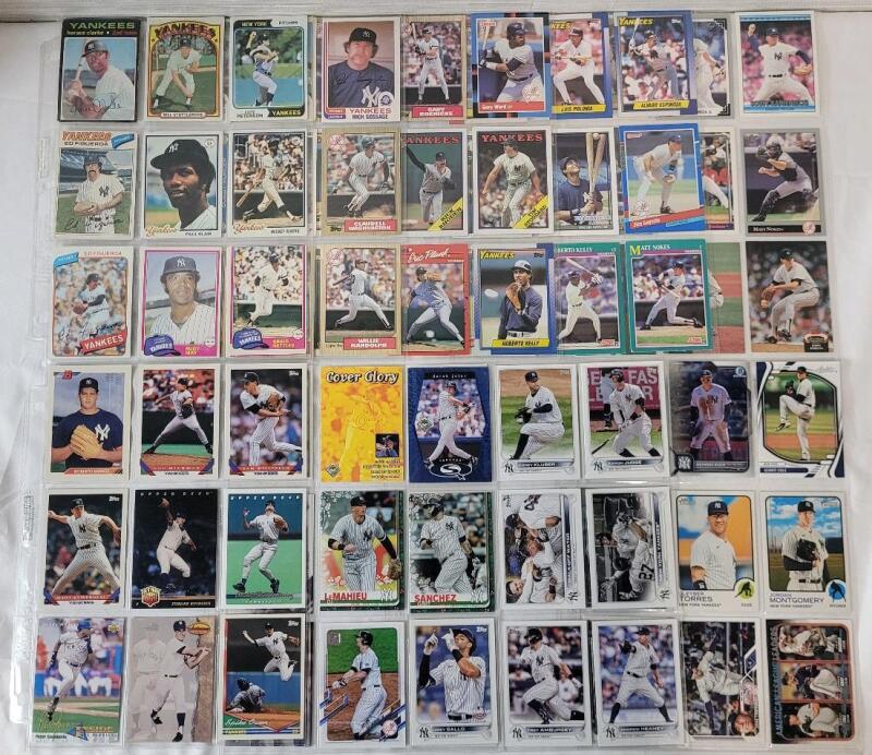 1971 - 2024 New York Yankees MLB Baseball Trading Card Singles , 81 Trading Cards