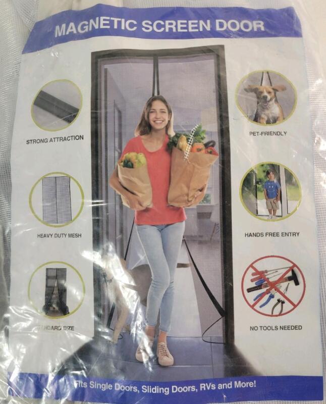 New - Sliding Door Magnetic Curtain Screen Door , Measures 36"&times;96"