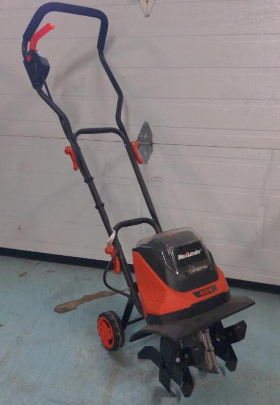 MAXLANDER 40V Cordless Garden Tiller/Cultivator 12 Inch, 2 * 4.0Ah Battery Included