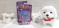 New Polly Pocket Play Set, Dog Plush & 2 Small Bear Plushes